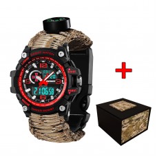 Patriot 012BKRDSU ЗСУ Чорні з червоним Паракордовий ремінець Desert Camo + Коробка