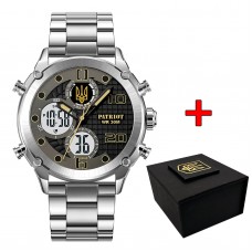 Patriot 017 Тризуб Золото Silver-Black-White Steel