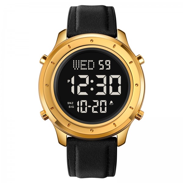 Skmei 1864LGDBK Gold-Black Leather SALE - 3590339