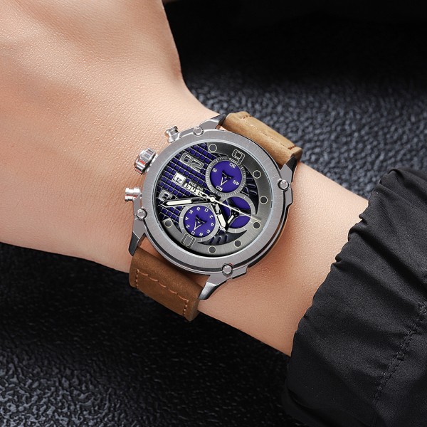 Skmei 2051SIBN Silver-Brown - 3590949