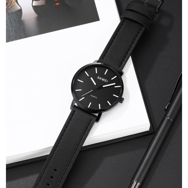 Skmei 1984LBK Black-leather belt - 3591189