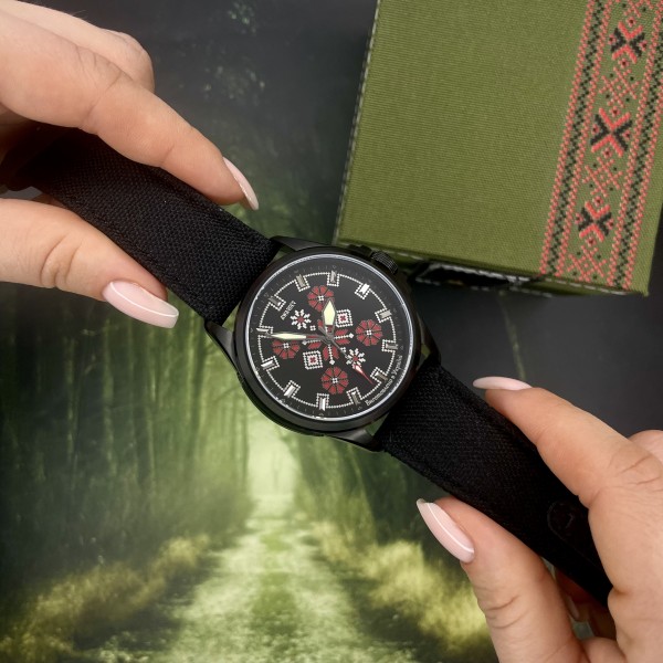 Awarder Embroidery Black-Red Black Battery 10ATM - 1202-0007-29 Awarder Embroidery Black-Red Black Battery 10ATM - 1202-0007-29