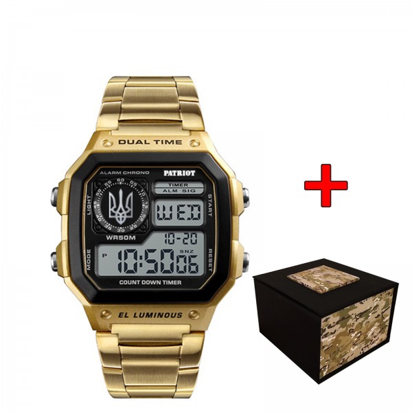 Patriot 011YGUASI Тризуб срібло Золото + Коробка - 1201-0227-30