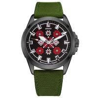 Awarder Embroidery Black-Red Green Battery 10ATM