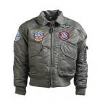 Куртка летная детская Flie Ger Jacke CWU Kids M.ABZ Mil-Tec Германия Olive