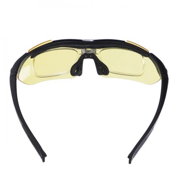 Окуляри тактичні Oakley з 5-ма змінними лінзами з поляризацією та Лого в чохлі Чорні - 2592154