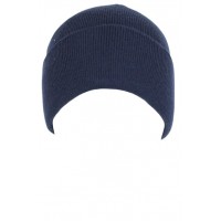 Шапка вязаная темно синяя