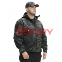 Куртка тактическая Softshell Shark Skin ESDY Черный мультикам 