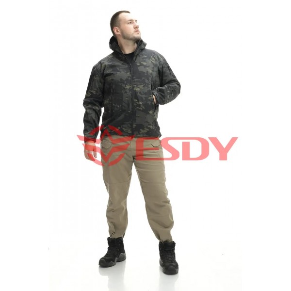 Куртка тактическая Softshell Shark Skin ESDY Черный мультикам - 3377009 Куртка тактическая Softshell Shark Skin ESDY Черный мультикам - 3377009