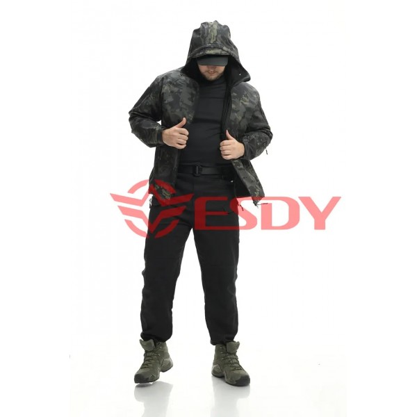Куртка тактическая Softshell Shark Skin ESDY Черный мультикам - 3377009 Куртка тактическая Softshell Shark Skin ESDY Черный мультикам - 3377009