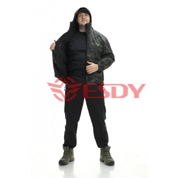 Куртка тактическая Softshell Shark Skin ESDY Черный мультикам - 3377009 Куртка тактическая Softshell Shark Skin ESDY Черный мультикам - 3377009