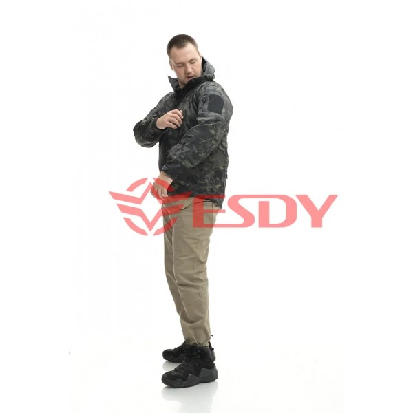 Куртка тактическая Softshell Shark Skin ESDY Черный мультикам - 3377009 Куртка тактическая Softshell Shark Skin ESDY Черный мультикам - 3377009