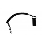 Страховочный тренчик с карабином и креплением на пояс, Черный