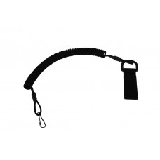 Страхувальний тренчик з карабіном та кріпленням на пояс, Чорний