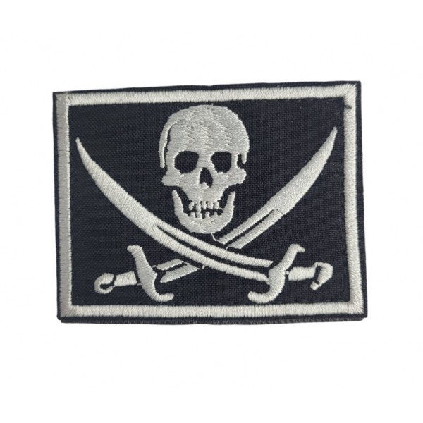 Шеврон Череп сабли Черный (размер 6×8 см) - 3442542