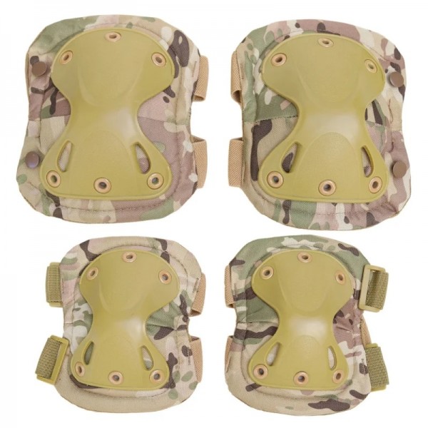 Защита тактическая наколенники, налокотники (ABS, полиэстер 600D, мультикам) - 3565536