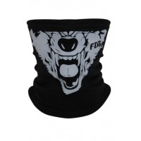 Бафф флис зима чёрный волк