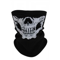 Бафф флис зима чёрный череп