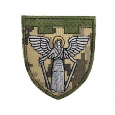 Шеврон Територіальна оборона ТРО 114 окрема бригада Київська область Піксель (розмір 7х8 см)