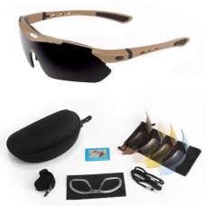 Очки тактические Oakley (5 линз) с поляризацией Койот