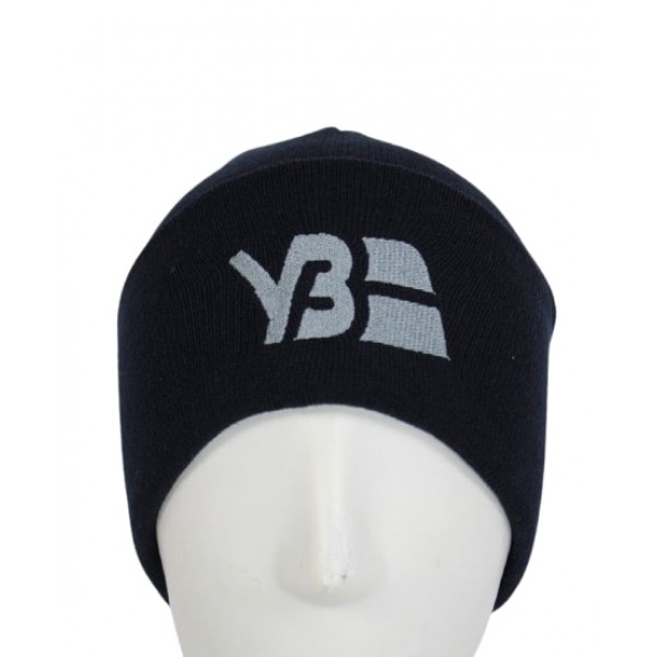 Шапка вʼязана Українська Залізниця високоякісна темносинього кольору - 3578043