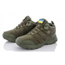 Ботинки зимние Bayota A9001-9 с мехом плащевка/искуственная кожа зеленые