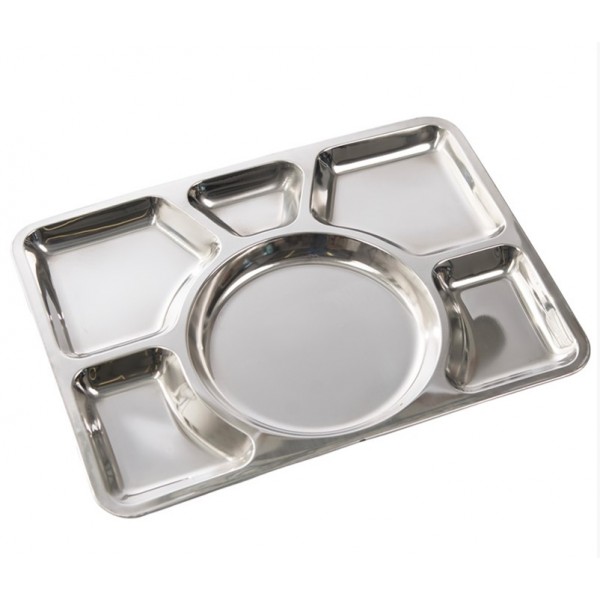 Таця для їжі із нержавіючої сталі (6 відсіків) Mil-Tec Німеччина - 3592727