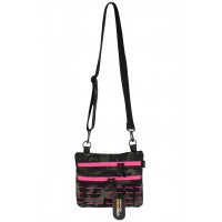 Тактична сумка через плече трапеція Milcore Чорний мультикам з рожевим