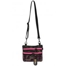 Тактична сумка через плече трапеція Milcore Чорний мультикам з рожевим