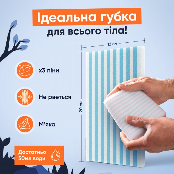 Сухий душ одноразовий для всього тіла Take Hot (пінна губка, рушник 2 шт) - 3593116