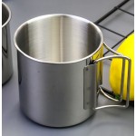 Кружка из нержавеющей стали со складными ручками (500 мл)