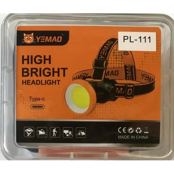 Ліхтарик налобний YM-308 з білим та червоним світлом PL-111 Круглий - 3593153