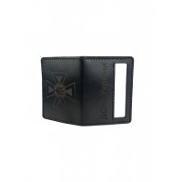 Шкіряна обкладинка ДСНС під пластикове посвідчення Чорна