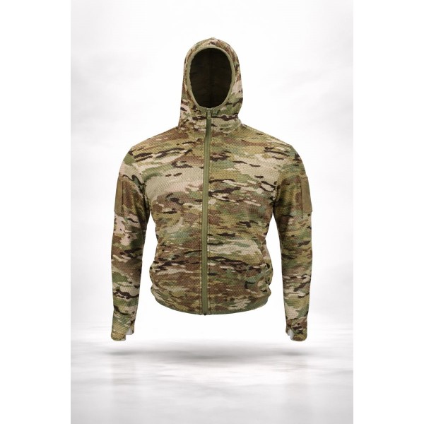 Кофта тактична флісова з капюшоном Grid Fleece Multicam Pancer - 3593323