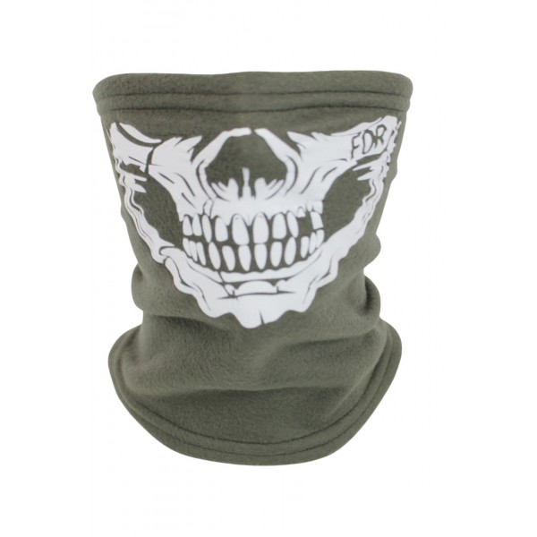 Баф зимовий флісовий з принтом Череп Pancer Олива - 3593325