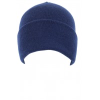 Шапка вязаная с флисом Pancer Темно-синяя