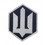 Шеврон Тризуб Силы беспилотных систем СБС Черный (размер 7х9 см)