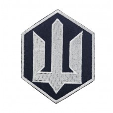 Шеврон Тризуб Силы беспилотных систем СБС Черный (размер 7х9 см)