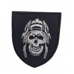 Шеврон Череп Чорний (розмір 7х8 см)