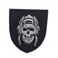 Шеврон Череп Черный (размер 7х8 см)