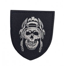 Шеврон Череп Чорний (розмір 7х8 см)