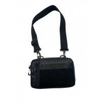 Сумка тактическая через плечо квадратная Бананка (размер 13.5х20.5 см) МК Черная