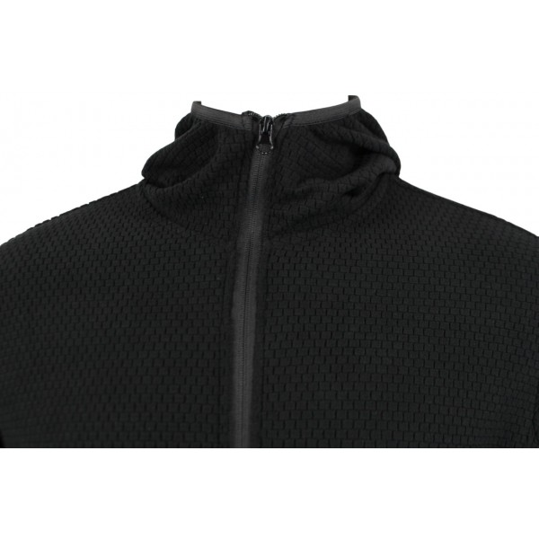 Кофта тактическая флисовая с капюшоном Grid Fleece Black Pancer - 3593371