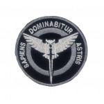 Шеврон Розвідка Sapiens Dominabitur Astris Чорний (розмір 8х8 см)