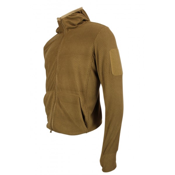 Кофта тактическая флисовая с капюшоном Grid Fleece Coyote Pancer - 3594270