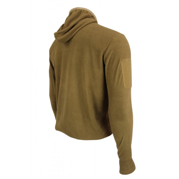 Кофта тактическая флисовая с капюшоном Grid Fleece Coyote Pancer - 3594270