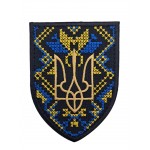 Шеврон Вышиванка размер 9,5*7 Черный