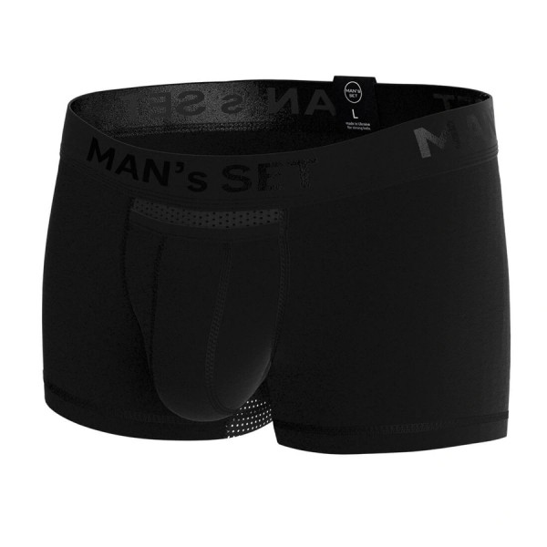 Мужские анатомические боксеры из хлопка с сеткой Anatomic Classic Light Black Series MAN's SET Черные - 3594646