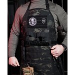 Фартук-гриль тактический Cordura 500D на системе Molli (710х780 мм) East Gear Черный мультикам
