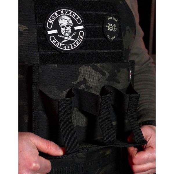 Фартук-гриль тактический Cordura 500D на системе Molli (710х780 мм) East Gear Черный мультикам - 3594700 Фартук-гриль тактический Cordura 500D на системе Molli (710х780 мм) East Gear Черный мультикам - 3594700